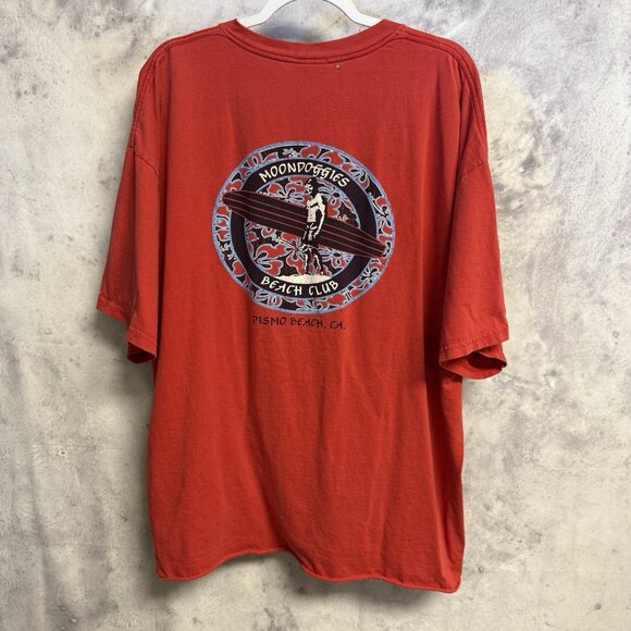 Vintage Moondoggies Beach Club Pismo T Shirt Mens 2XL 26x28.5 Y2K Surf - Picture 2 of 16